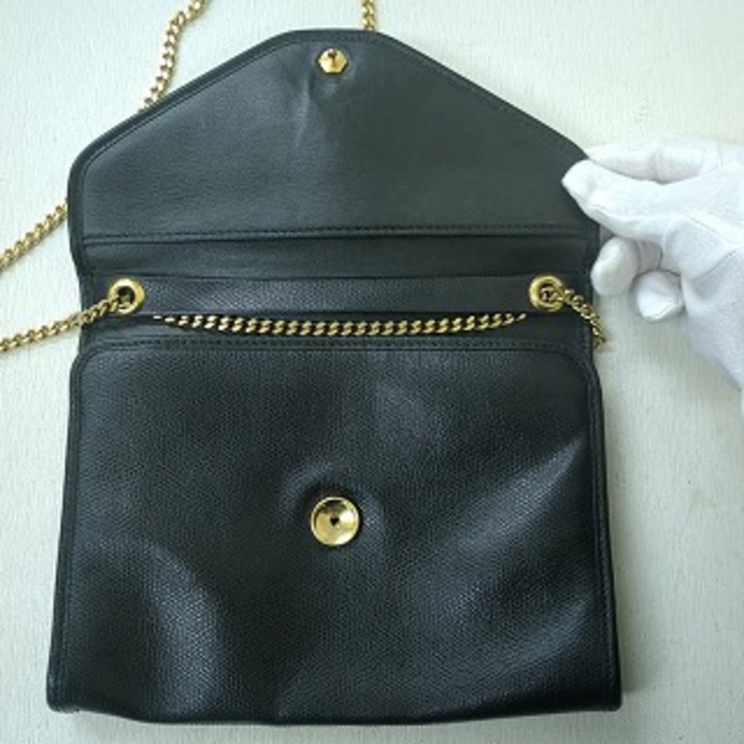 Dior ディオール ショルダーバッグ チェーン レザー 黒 フランス製 Dior ディオール ショルダーバッグ チェーン レザー 黒 フランス製