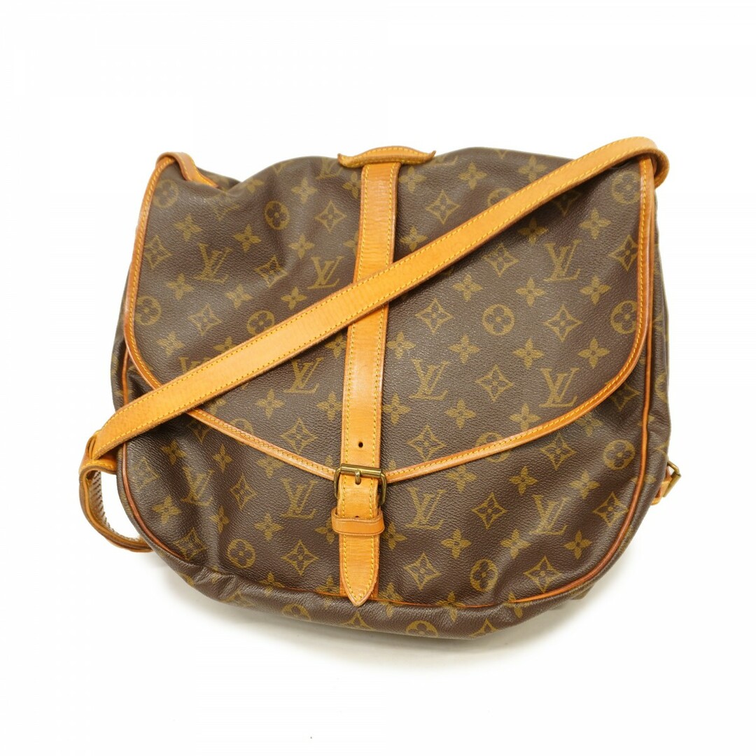 LOUIS VUITTON - ★SALE【4td3533】ルイヴィトン ショルダーバッグ モノグラム ソミュール35 M42254 ブラウン【中古】レディース