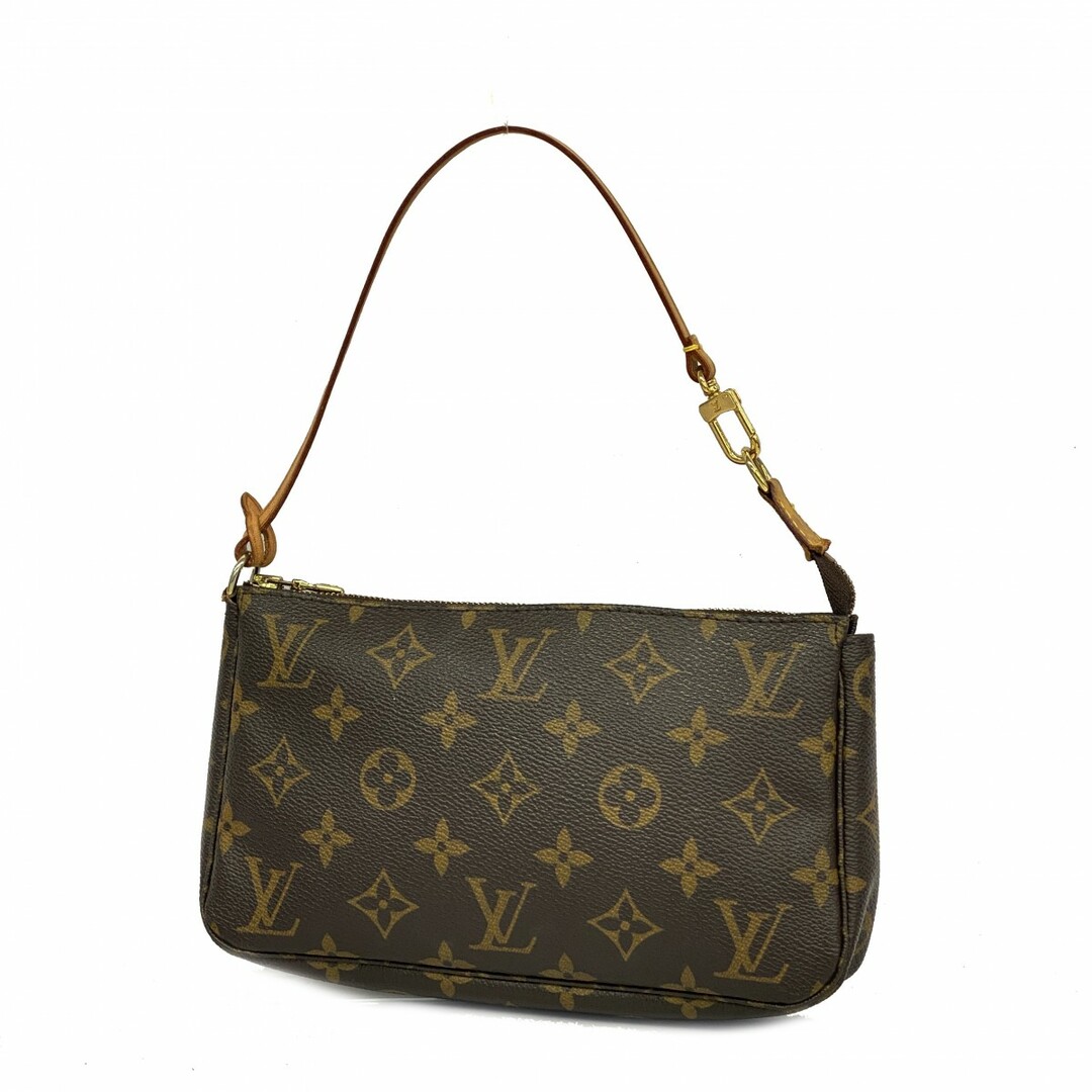 LOUIS VUITTON - 【4td3542】ルイヴィトン ポーチ モノグラム ポシェットアクセソワール M51980 ブラウン【中古】レディース