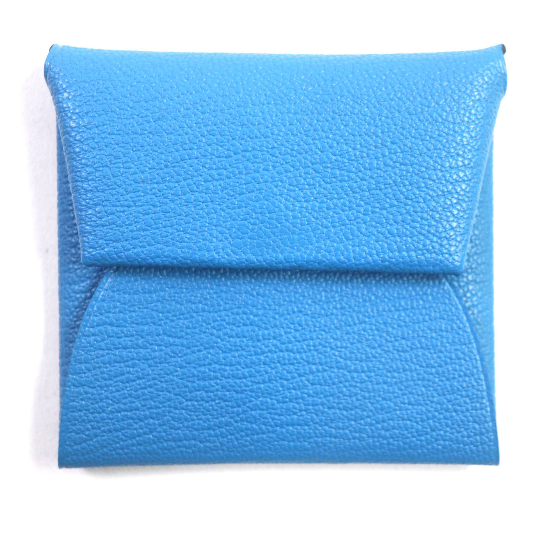 HERMES - 未使用品▼HERMES エルメス バスティア ヴェルソ ブルーザンジバル ミント シルバー金具 24年5月購入 シェーブルミゾル コインケース W刻印 箱付き フランス製 メンズ