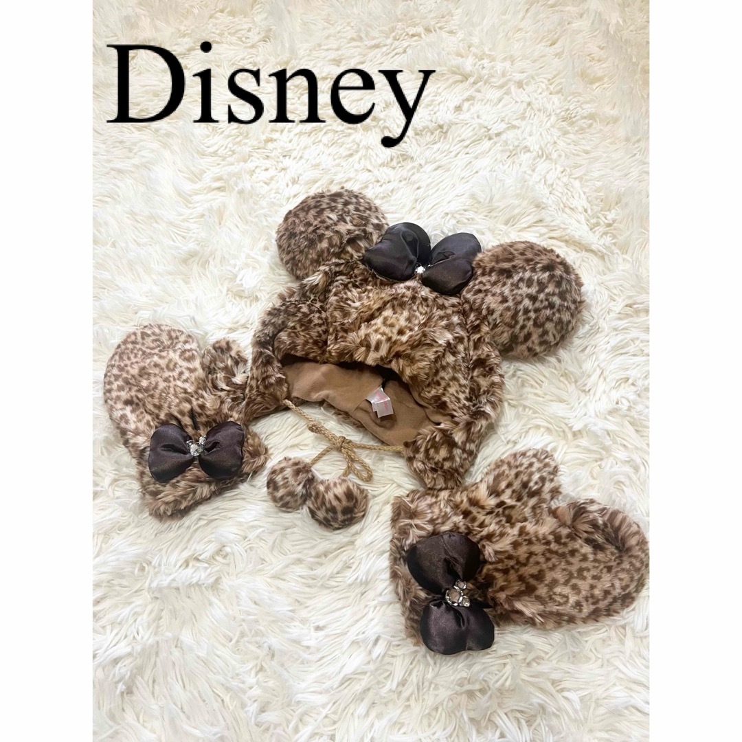 美品 Disney ディズニー ヒョウ柄 レオパード ファンキャップ 美品 Disney ディズニー ヒョウ柄 レオパード ファンキャップ