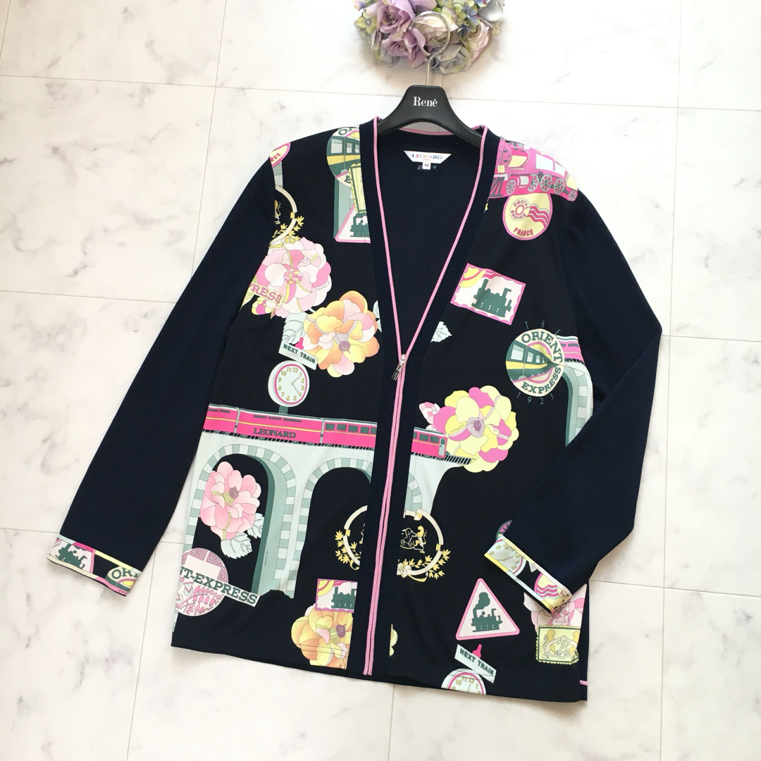 近年美品 LEONARD レオナール カンカン チュニック丈 近年美品 LEONARD レオナール カンカン チュニック丈