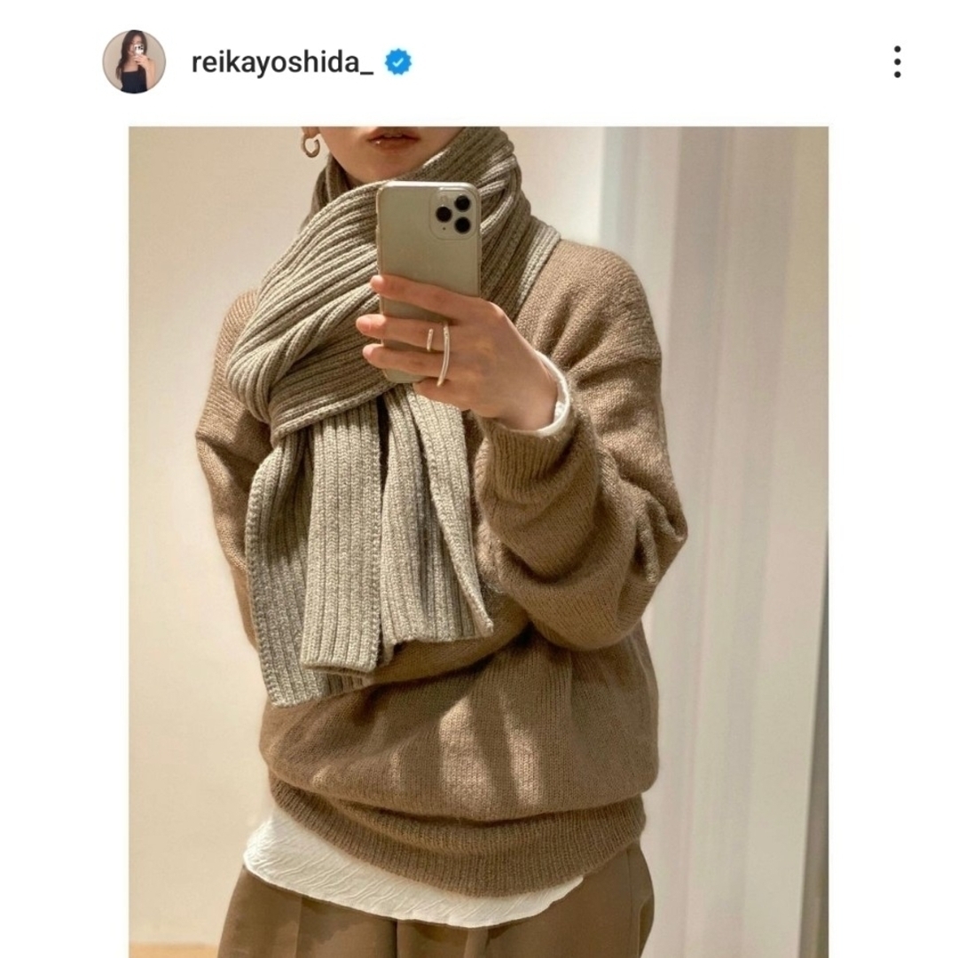 【美品】定価¥17600 TODAYFUL ウールリブストール リブマフラー 【美品】定価¥17600 TODAYFUL ウールリブストール リブマフラー