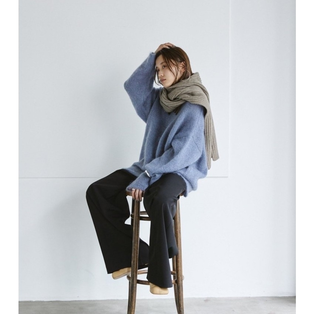【美品】定価¥17600 TODAYFUL ウールリブストール リブマフラー 【美品】定価¥17600 TODAYFUL ウールリブストール リブマフラー