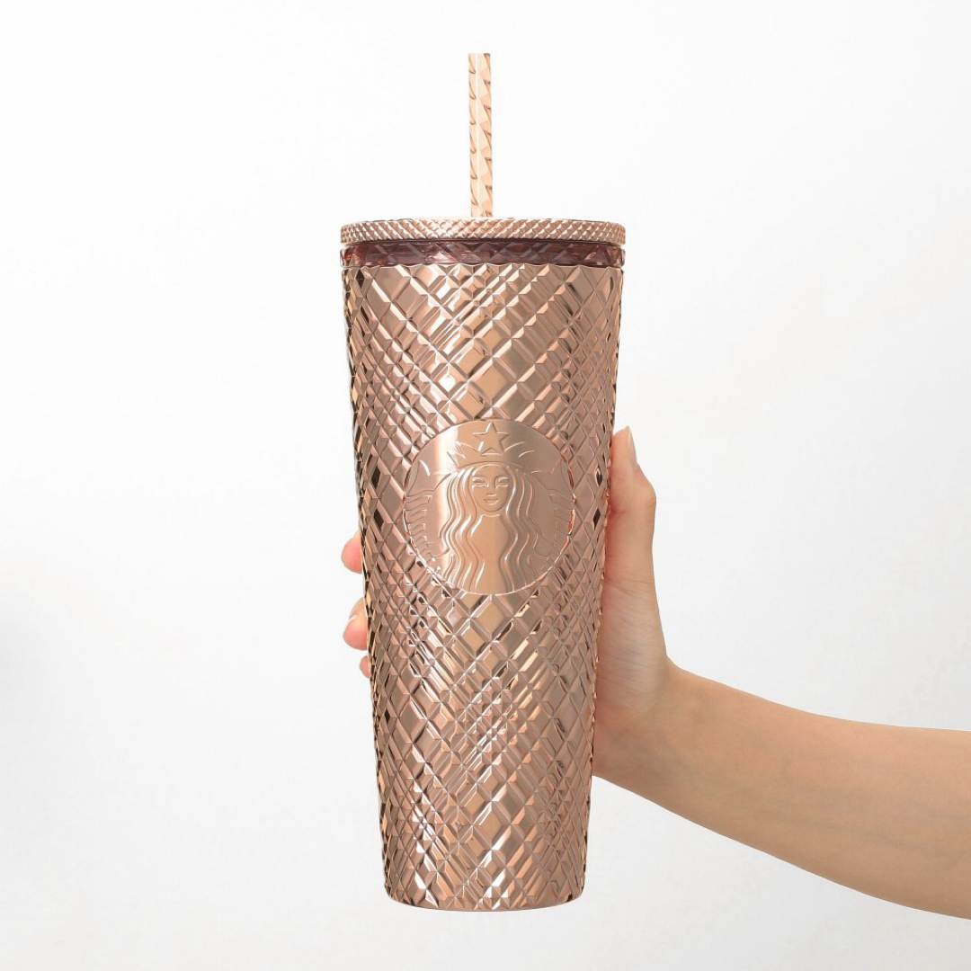 Starbucks(スターバックス)のスターバックス ロゴコールドカップタンブラーゴールド710ml インテリア/住まい/日用品のキッチン/食器(タンブラー)の商品写真