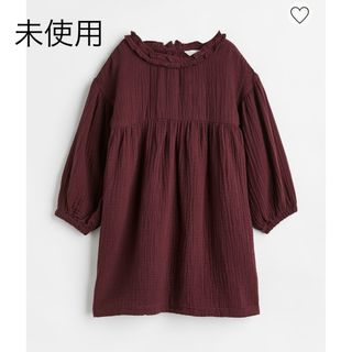 エイチアンドエム(H&M)のコットンバルーンスリーブワンピース(ワンピース)