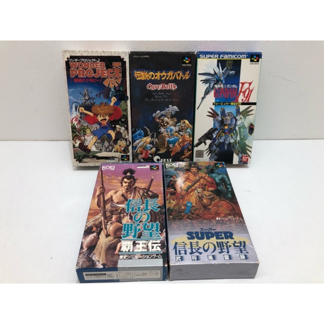 スーパーファミコンソフト スーパー信長の野望/信長の野望 覇王伝 他 全5本セット 【F4355-007】050