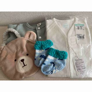 petit main - ワンタッチ肌着　スタイ　靴下　ロンパース