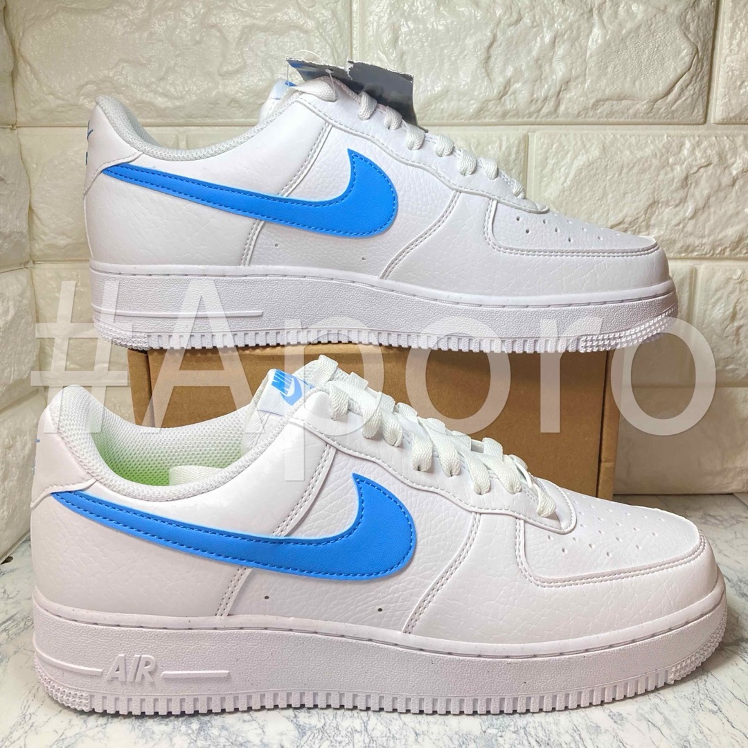 NIKE - NIKE ナイキ AIR FORCE 1 エアフォース1 ホワイト 水色24 NIKE - NIKE ナイキ AIR FORCE 1 エアフォース1 ホワイト 水色24