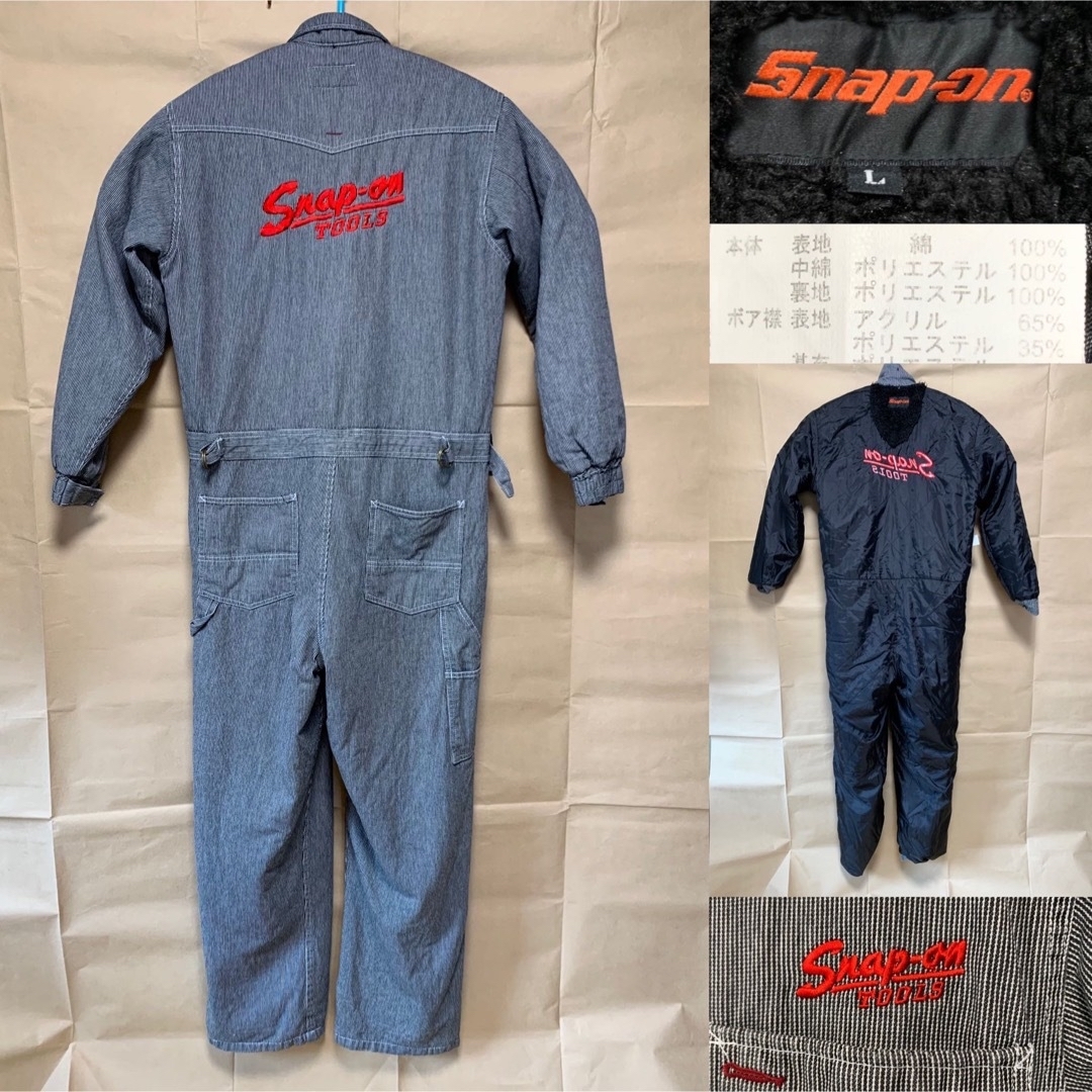 Snap-on - snap-on つなぎ L ヒッコリー 中綿 ボア 作業着の通販 Snap-on - snap-on つなぎ L ヒッコリー 中綿 ボア 作業着の通販