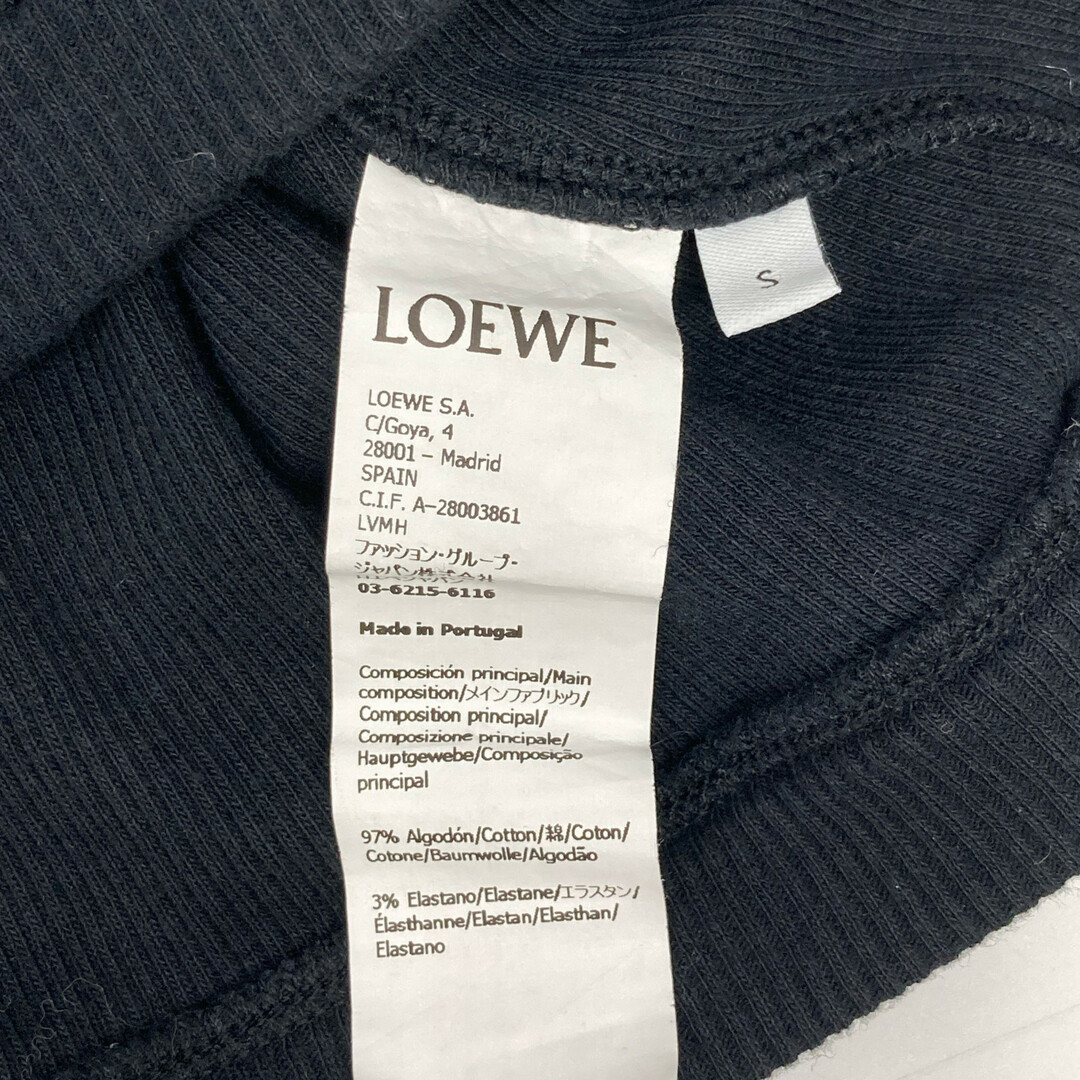 LOEWE - ロエベ ブラック S540Y07XAG クロップド アナグラム LOEWE - ロエベ ブラック S540Y07XAG クロップド アナグラム