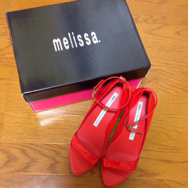 melissa(メリッサ)のmelissa ウェッジパンプス赤 レディースの靴/シューズ(ハイヒール/パンプス)の商品写真