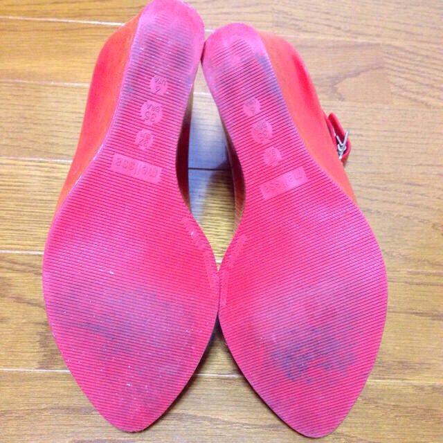 melissa(メリッサ)のmelissa ウェッジパンプス赤 レディースの靴/シューズ(ハイヒール/パンプス)の商品写真