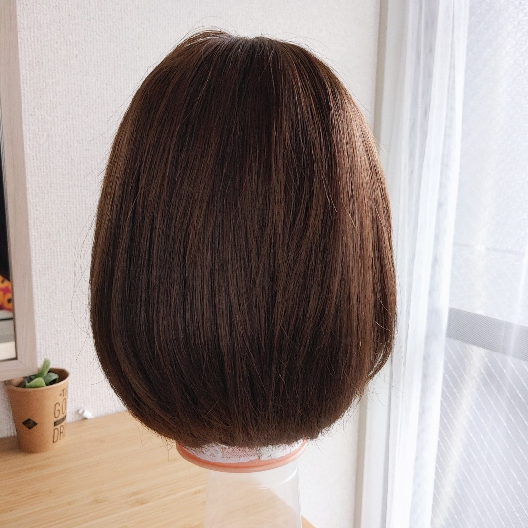 ✨サラサラ人毛100%ウイッグ✨ボブ ブラウン かわいいフル ✨サラサラ人毛100%ウイッグ✨ボブ ブラウン かわいいフル