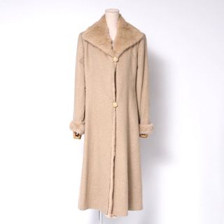 INVERNALE ISSIMO インベルナーレ コート ロングコート ミンクファー着脱可 カシミヤ  ブランド古着【中古】20241107/RA1857(ロングコート)