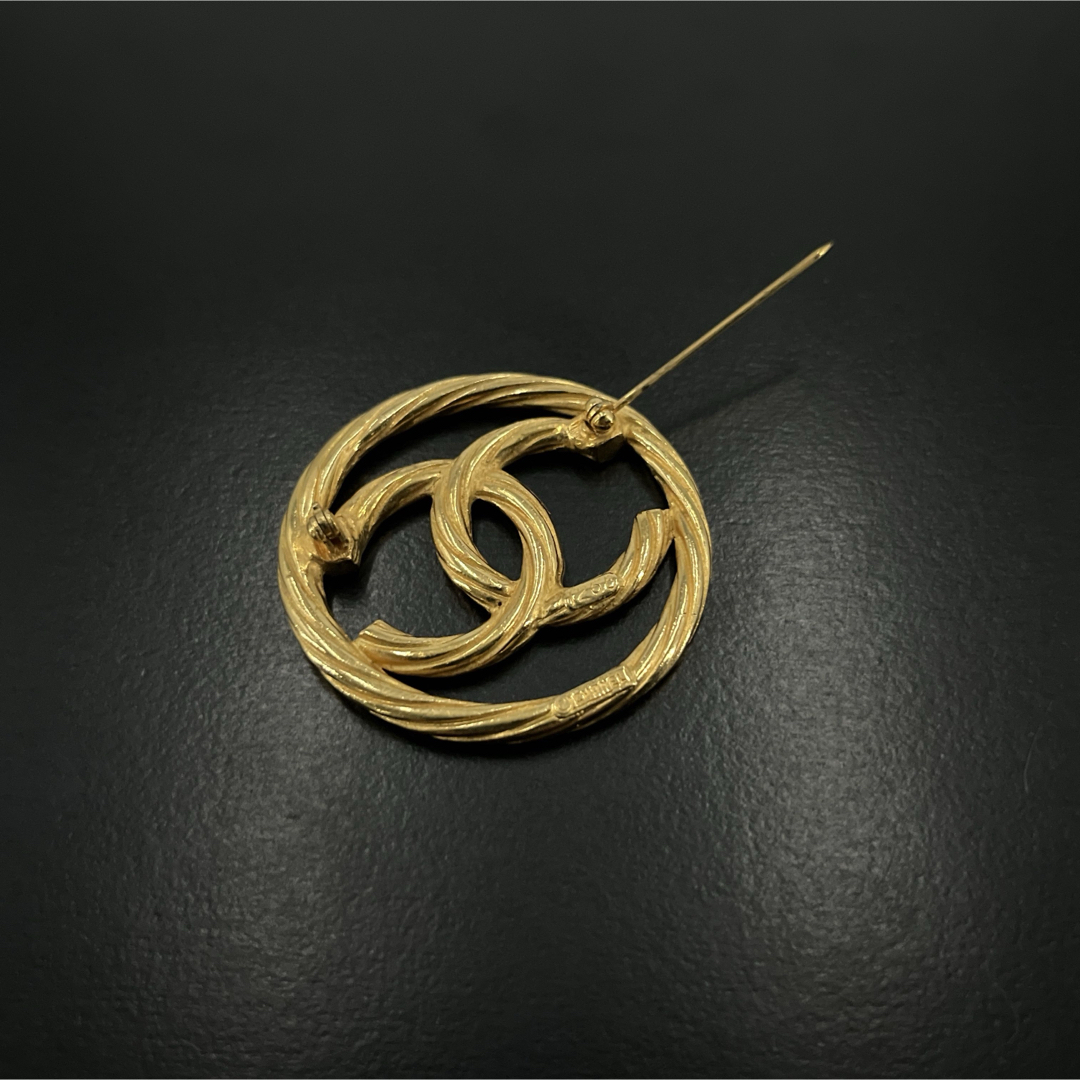 CHANEL シャネル ピンブローチ ココマーク サークル ゴールド 1268 CHANEL シャネル ピンブローチ ココマーク サークル ゴールド 1268