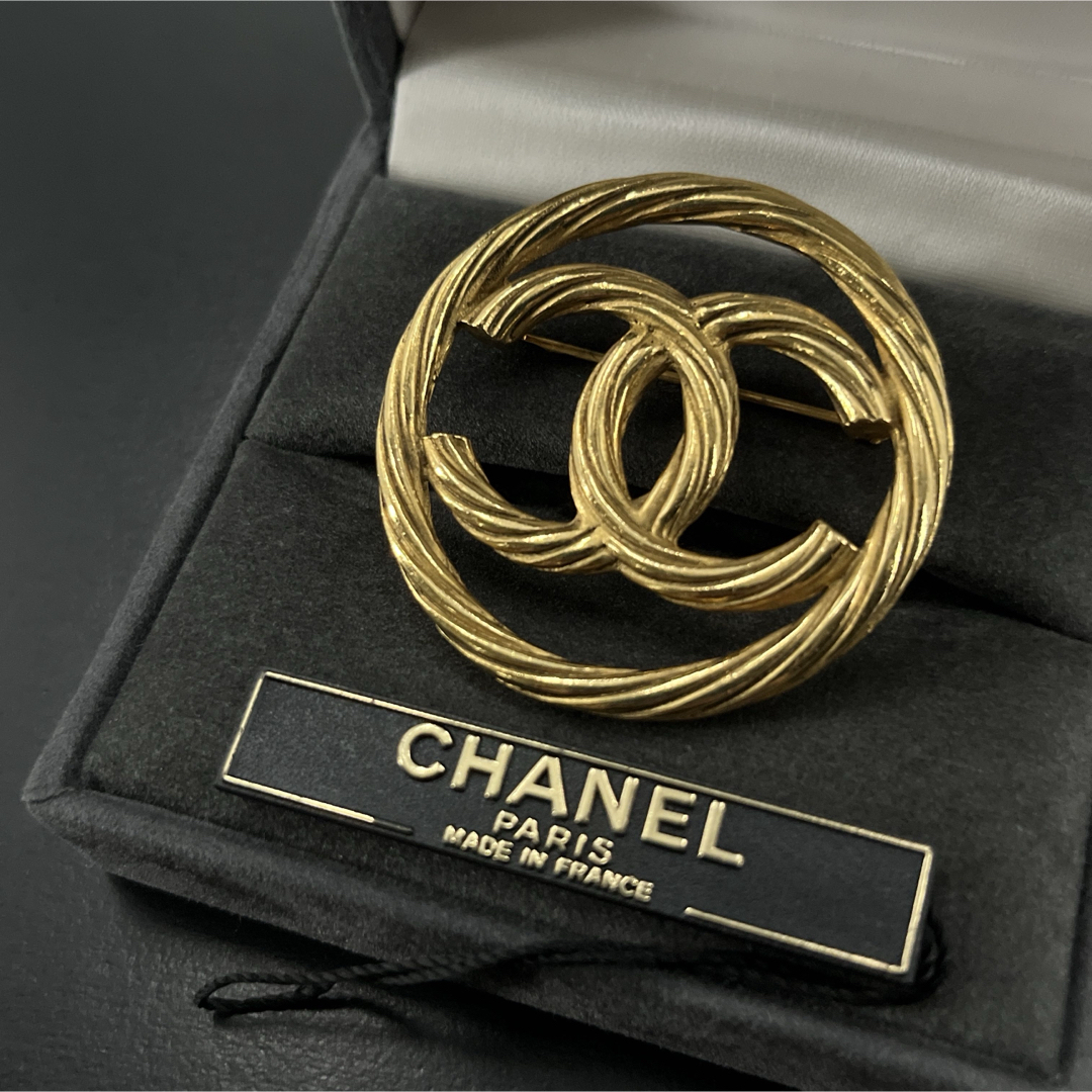 CHANEL シャネル ピンブローチ ココマーク サークル ゴールド 1268 CHANEL シャネル ピンブローチ ココマーク サークル ゴールド 1268
