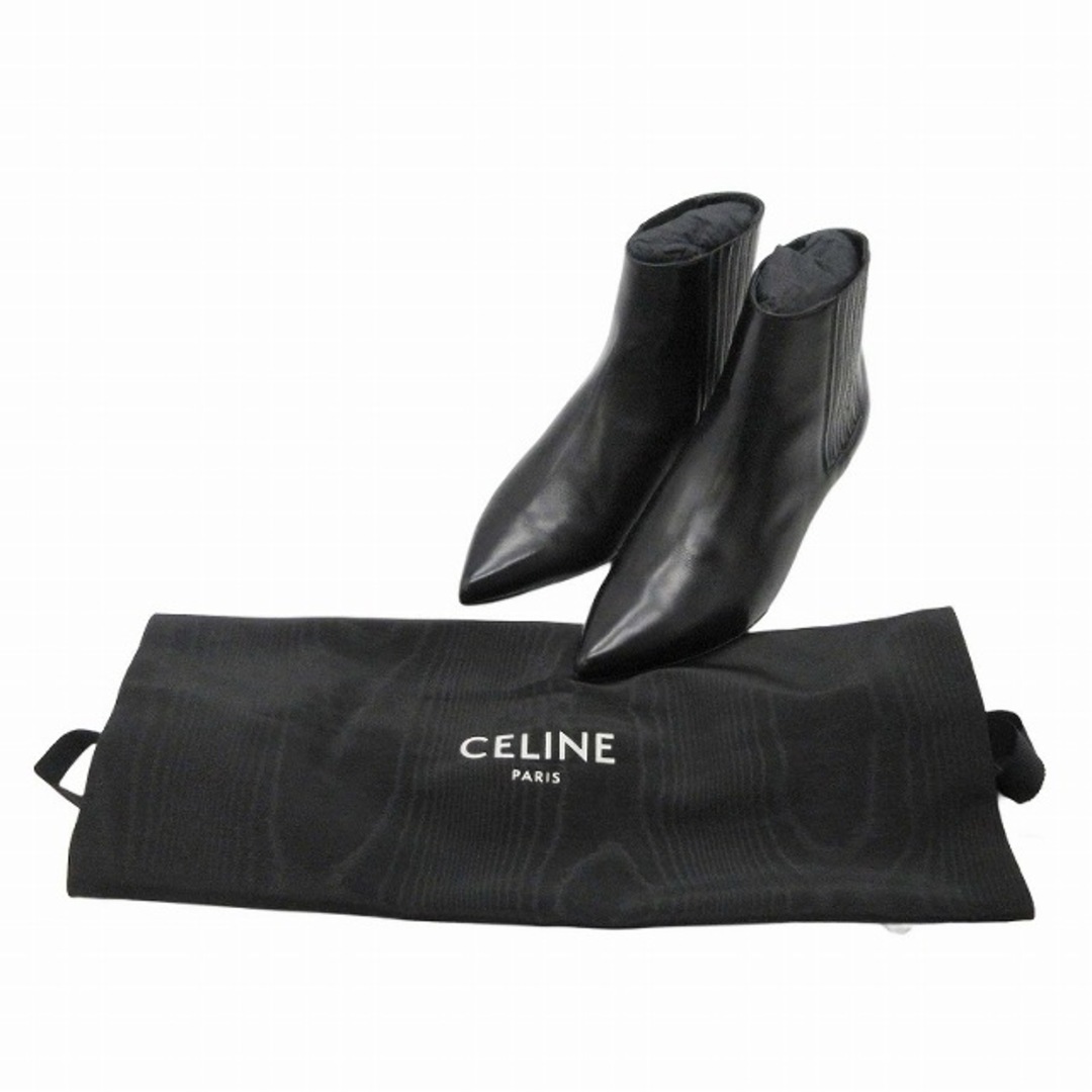 CELINE(セリーヌ) ショートブーツ 36 レディース - 黒 レザー CELINE(セリーヌ) ショートブーツ 36 レディース - 黒 レザー