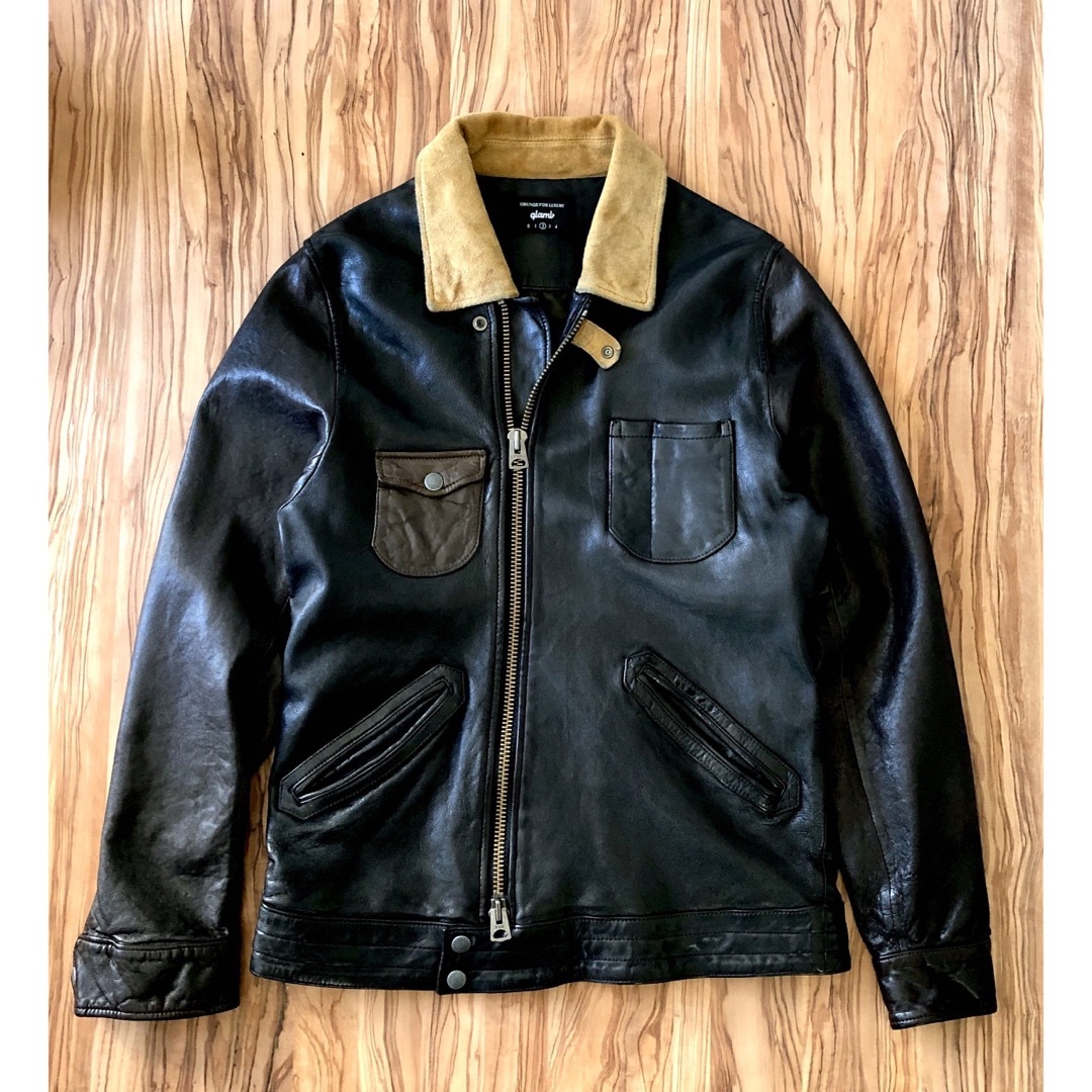 glamb - 美品/岩田剛典着/Mサイズ/グラム glamb/レザー glamb - 美品/岩田剛典着/Mサイズ/グラム glamb/レザー