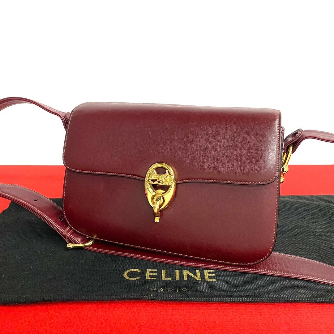 CELINE - 極 美品 袋 ミラー付き CELINE セリーヌ ヴィンテージ CELINE - 極 美品 袋 ミラー付き CELINE セリーヌ ヴィンテージ