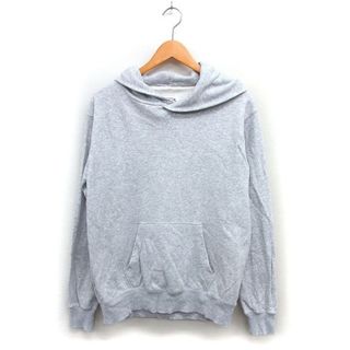 グローバルワーク(GLOBAL WORK)のグローバルワーク パーカー フーディ リブ スウェット 杢グレー コットン M(パーカー)