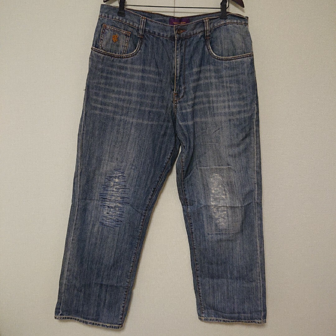 Rocawear - ROCAWEAR 極太 ワイド ダメージ加工デニムパンツ Rocawear - ROCAWEAR 極太 ワイド ダメージ加工デニムパンツ