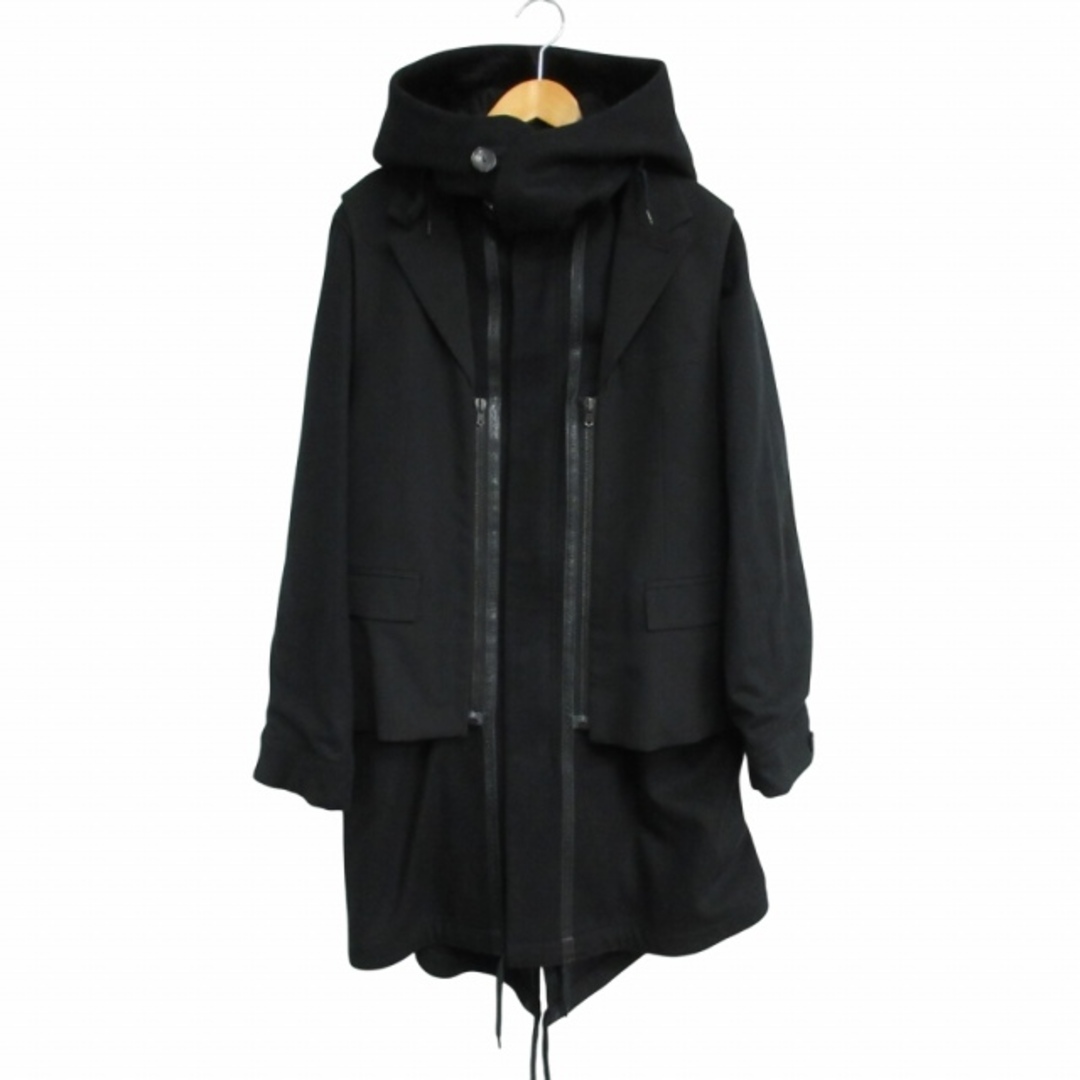 ナンバーナイン 06AW Noir期 ウール モッズコート ドッキング 黒 2 ナンバーナイン 06AW Noir期 ウール モッズコート ドッキング 黒 2