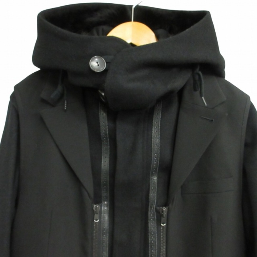 ナンバーナイン 06AW Noir期 ウール モッズコート ドッキング 黒 2 ナンバーナイン 06AW Noir期 ウール モッズコート ドッキング 黒 2