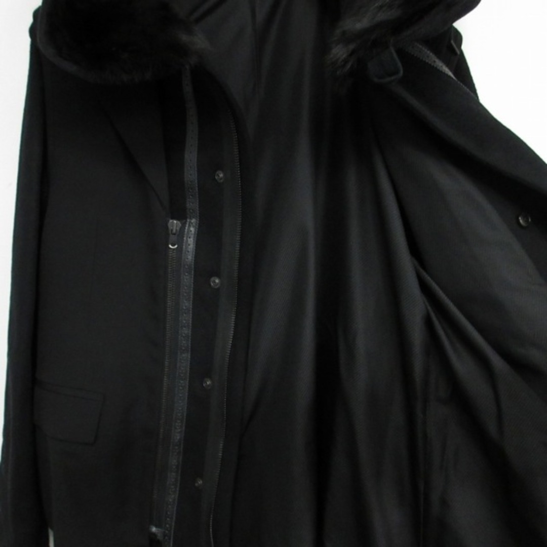 ナンバーナイン 06AW Noir期 ウール モッズコート ドッキング 黒 2 ナンバーナイン 06AW Noir期 ウール モッズコート ドッキング 黒 2