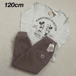 ディズニー(Disney)の新品★Disney Littc ロンT パンツ セットアップ 上下 120cm(Tシャツ/カットソー)