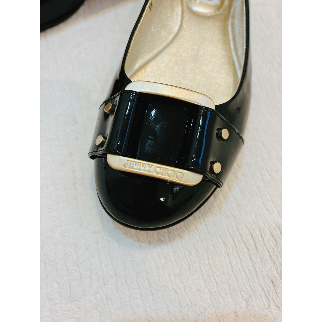極美品JIMMY CHOO ジミーチュウ スタッズフラットシューズ サイズ38 極美品JIMMY CHOO ジミーチュウ スタッズフラットシューズ サイズ38