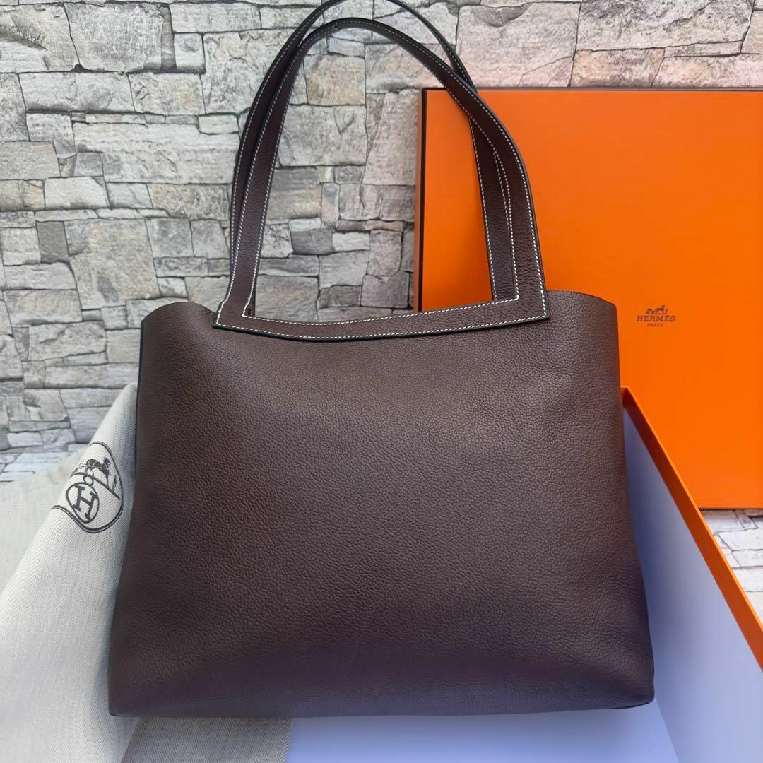 美品】HERMESエルメス✧フールトゥPM✧トートバッグ✧グリーン 扱う 美品】HERMESエルメス✧フールトゥPM✧トートバッグ✧グリーン 扱う