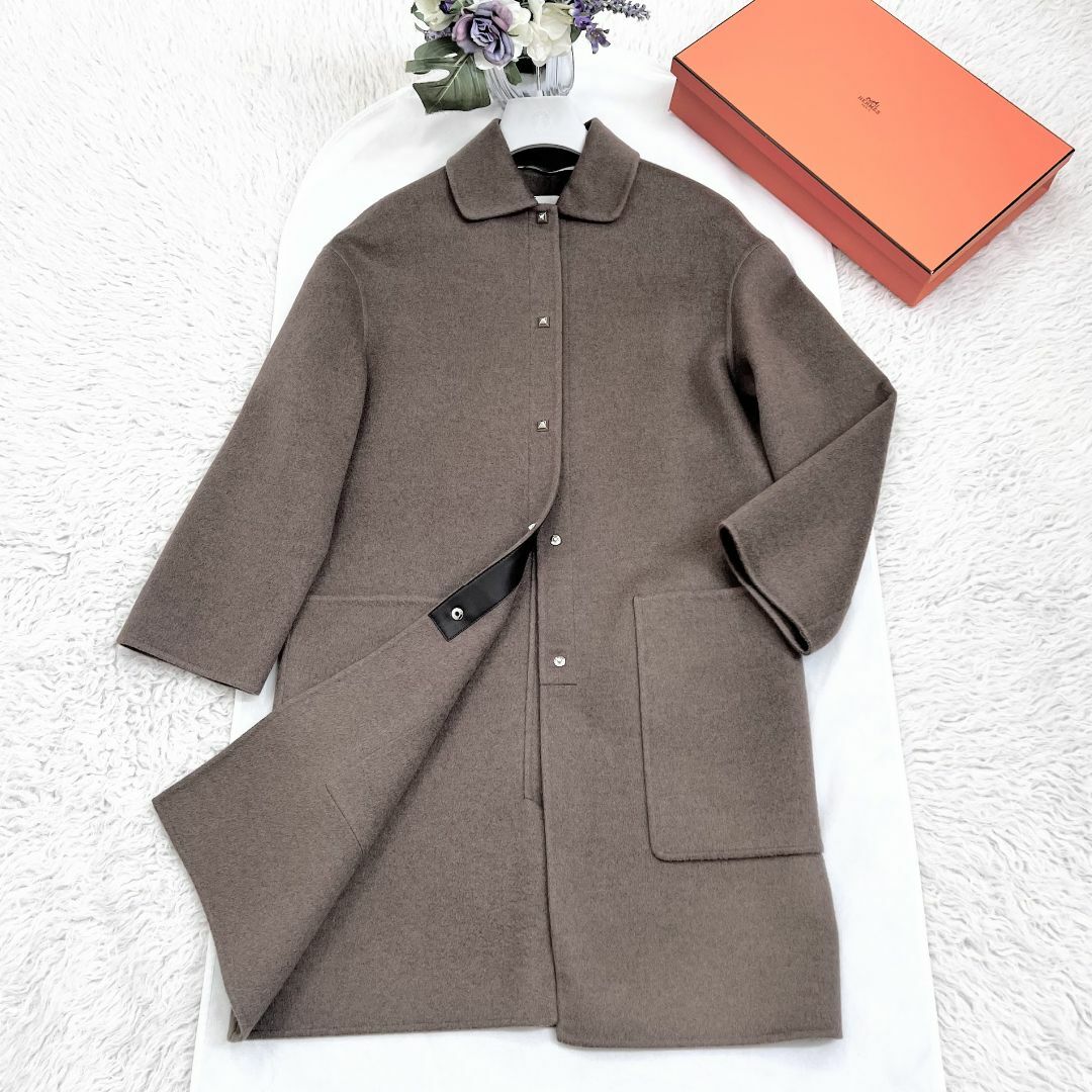 HERMES - ☆HERMES☆未使用☆カシミヤ100☆ダブルフェイス HERMES - ☆HERMES☆未使用☆カシミヤ100☆ダブルフェイス