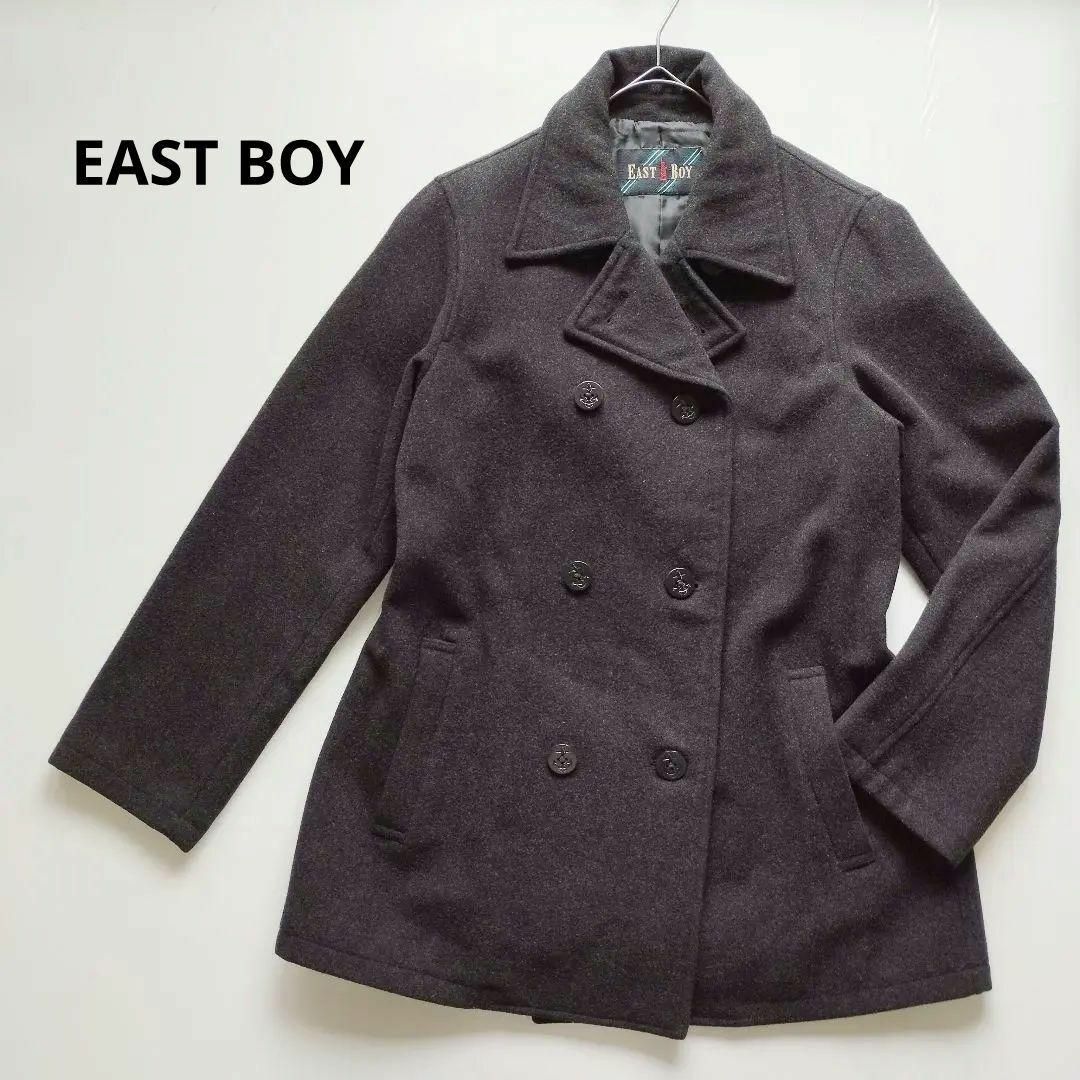 EAST BOY 黒 ウール ピーコート(Venus ウール混Pコート EAST BOY 黒 ウール ピーコート(Venus ウール混Pコート