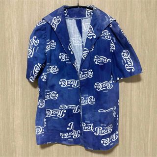 ヴィンテージ PEPSI ロゴプリント デニムジャケット 半袖 ハンドメイド(Gジャン/デニムジャケット)
