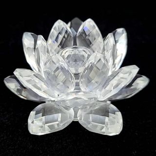 SWAROVSKI - ・美品・スワロフスキー 睡蓮 キャンドルホルダーの SWAROVSKI - ・美品・スワロフスキー 睡蓮 キャンドルホルダーの