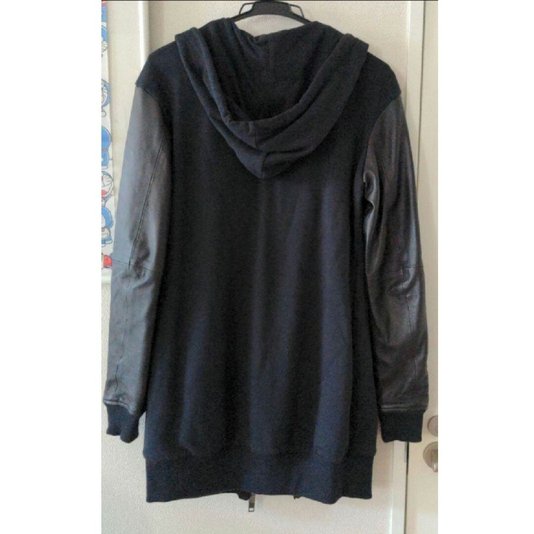 DIESEL　羊革パーカー　週末Sale2000円引き 美品 DIESEL 袖レザーパーカー 羊革