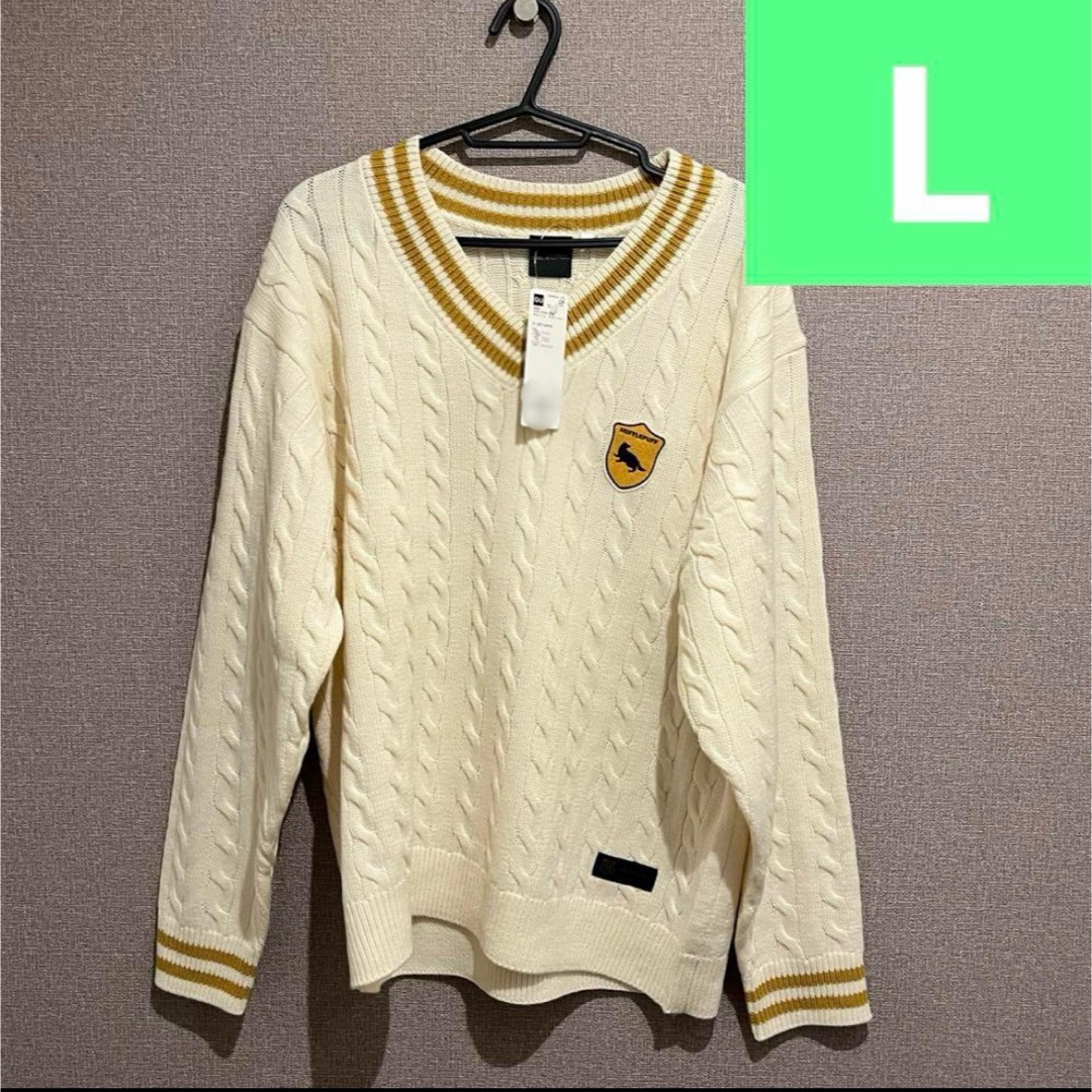 GU ジーユー ハリーポッター Vネックセーター ハッフルパフ 苦 L GU ジーユー ハリーポッター Vネックセーター ハッフルパフ 苦 L