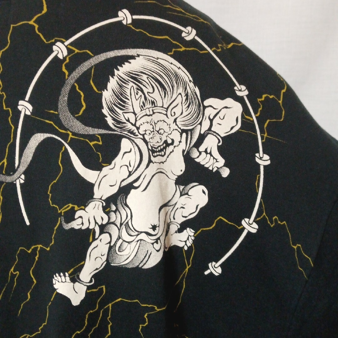 絡繰魂 - 美品 6L 絡繰魂 メンズ スウェット 和柄 風神・雷神 絡繰魂 - 美品 6L 絡繰魂 メンズ スウェット 和柄 風神・雷神