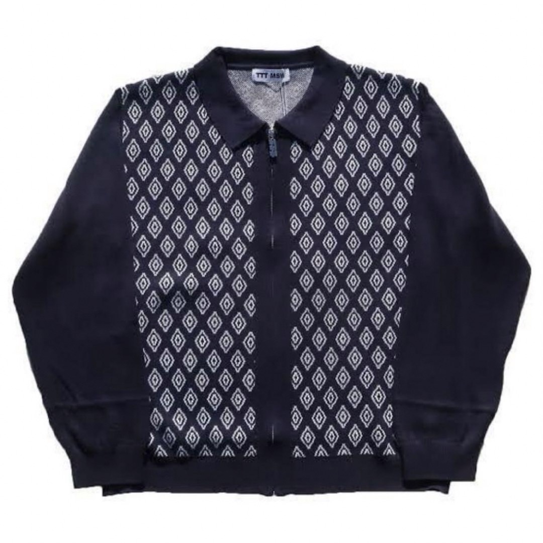 TTT_MSW - TTT MSW 23ss DIAMOND KNIT POLO BLACK XLの通販 by TTT_MSW - TTT MSW 23ss DIAMOND KNIT POLO BLACK XLの通販 by