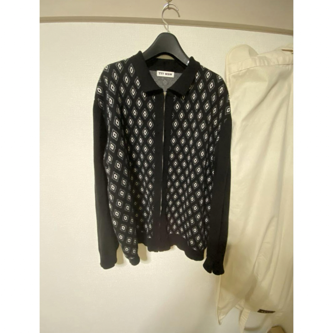 TTT_MSW - TTT MSW 23ss DIAMOND KNIT POLO BLACK XLの通販 by TTT_MSW - TTT MSW 23ss DIAMOND KNIT POLO BLACK XLの通販 by