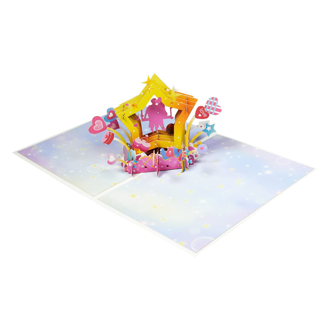 即購入⭕️ グリーティング カード 3D ロマンティック クリスマスカード 立体 ハンドメイドの文具/ステーショナリー(カード/レター/ラッピング)の商品写真