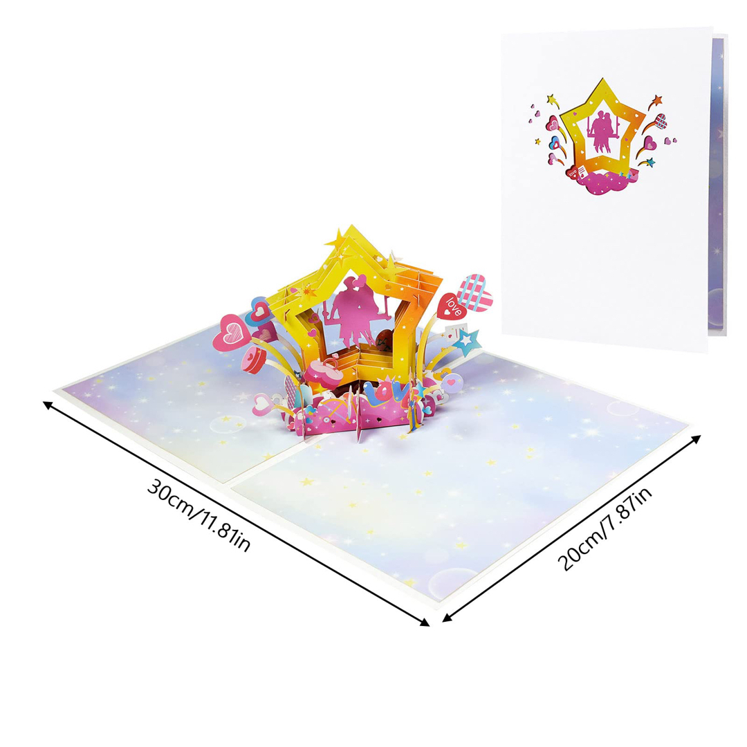 即購入⭕️ グリーティング カード 3D ロマンティック クリスマスカード 立体 ハンドメイドの文具/ステーショナリー(カード/レター/ラッピング)の商品写真
