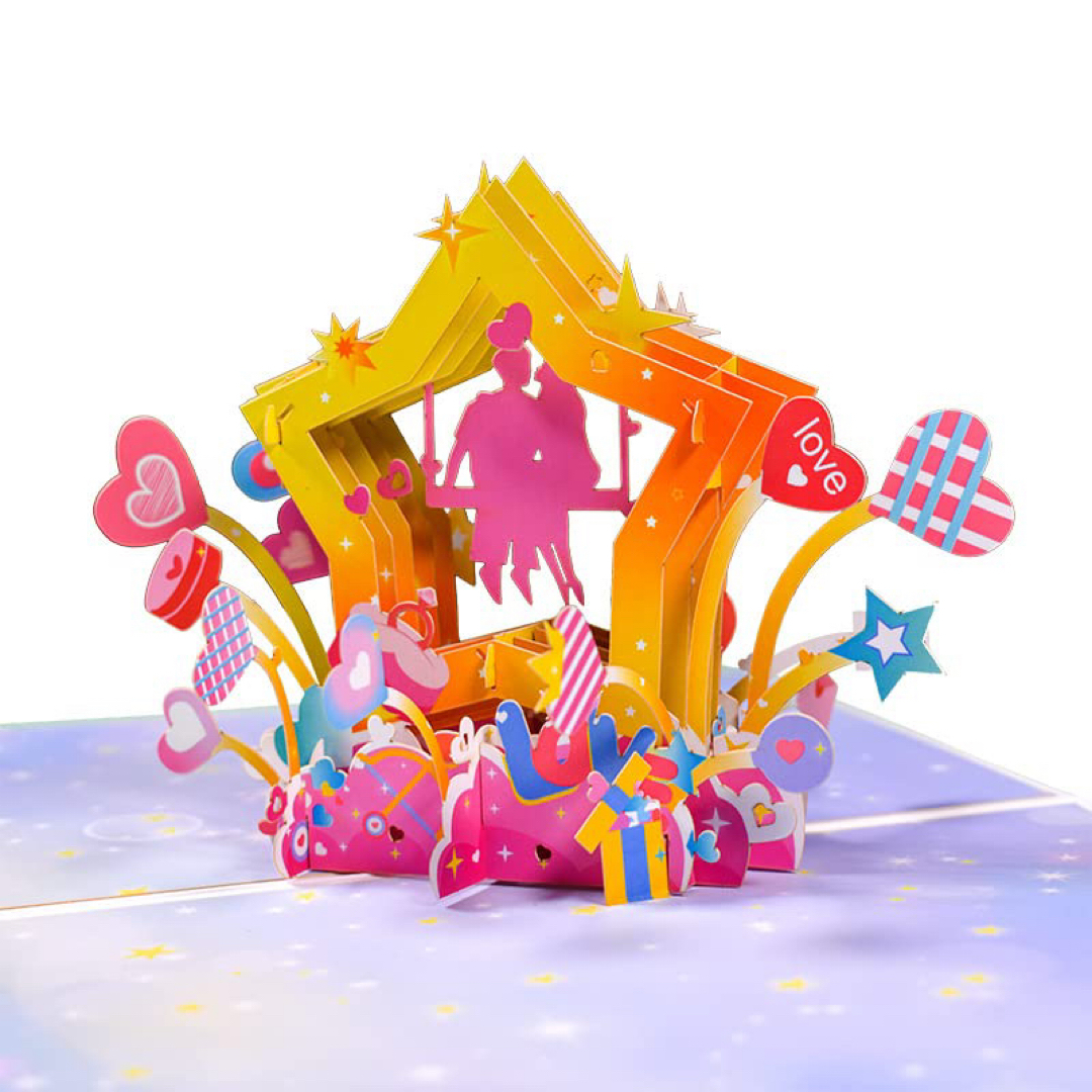 即購入⭕️ グリーティング カード 3D ロマンティック クリスマスカード 立体 ハンドメイドの文具/ステーショナリー(カード/レター/ラッピング)の商品写真