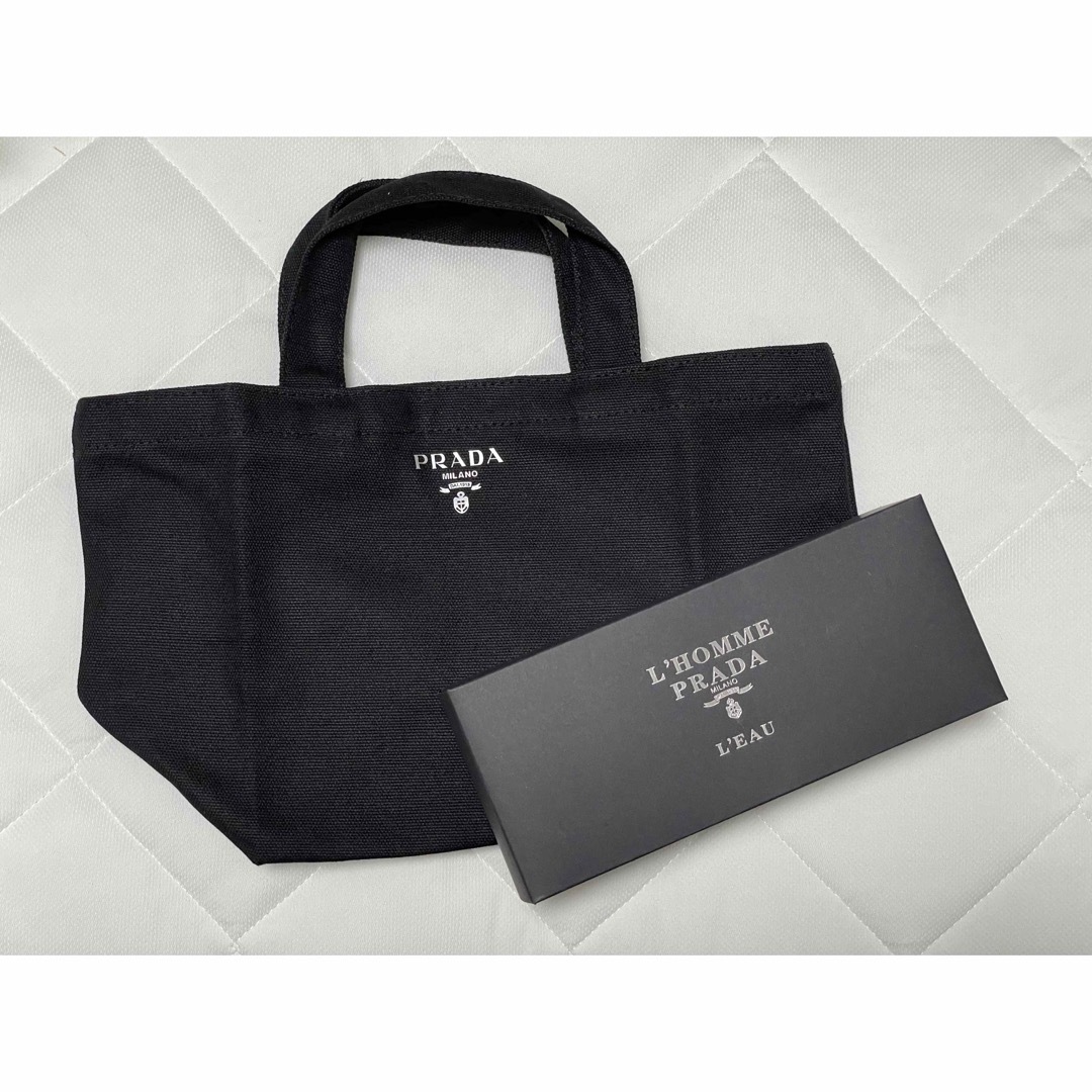 PRADA - プラダ ノベルティ ミニトートバッグ 香水L'HOMME購入 PRADA - プラダ ノベルティ ミニトートバッグ 香水L'HOMME購入