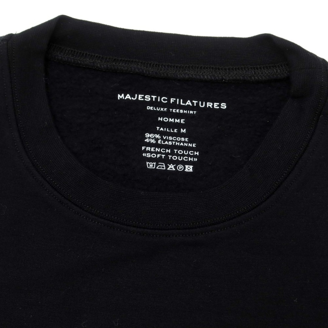 【新品】マジェスティック フィラチュール オム MAJESTIC FILATURES HOMME レーヨン 裏起毛 スウェット ブラック【サイズM】【メンズ】 メンズのトップス(スウェット)の商品写真