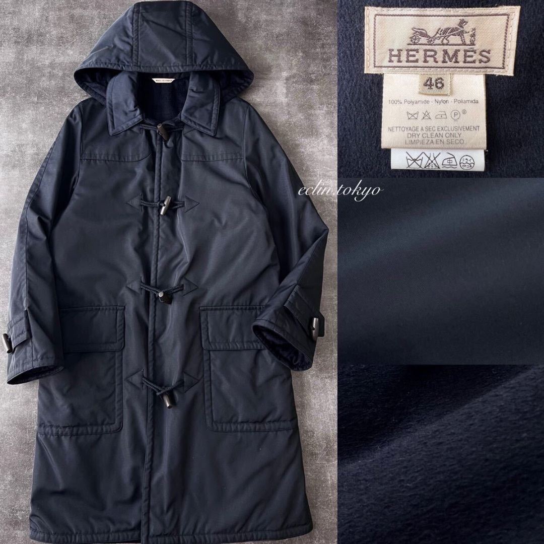 HERMES - HERMES 《裏地カシミヤウール》防風防塵 ダッフル HERMES - HERMES 《裏地カシミヤウール》防風防塵 ダッフル