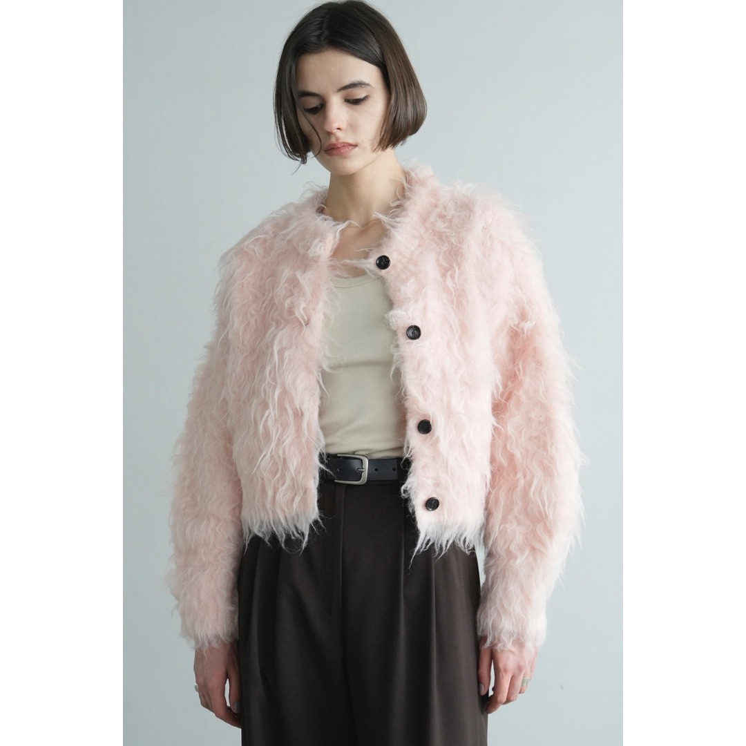 CLANE - pu-♡　CLANE SHAGGY SHORT KNIT CARDIGAN