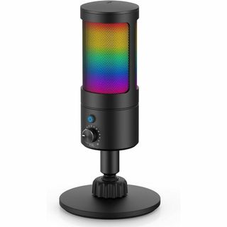 ⭐️マイク USB コンデンサーマイク PC マイク RGBライト⭐️(その他)