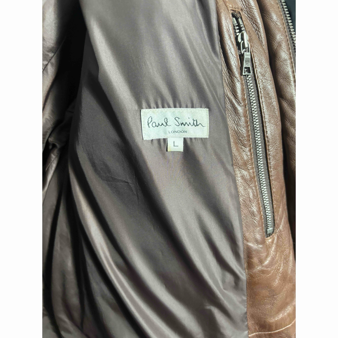 Paul Smith ポールスミス レザーダウンジャケット 本革 キャメル Paul Smith ポールスミス レザーダウンジャケット 本革 キャメル